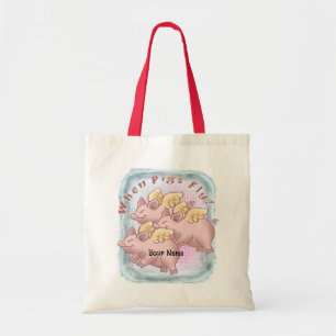 Bolsa Tote Quando os suínos voam