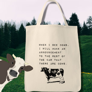 Bolsa Tote Quando Vejo Vacas, Vaca Fora Memória