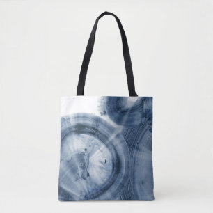 Bolsa Tote Quasares - Círculos Azuis Cinta
