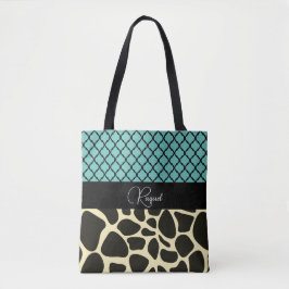 Bolsa Tote Quatrefoil Girafa Impressão personalizado