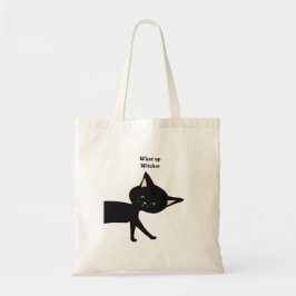 Bolsa Tote Que Bruxas! Gato Negro Engraçado com Olhos Verdes