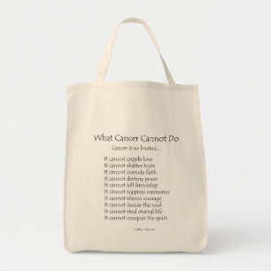 Bolsa Tote Que Cancer Não Consegue Fazer Saco de Toques Poem