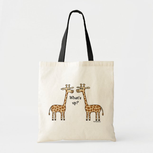 Bolsa Tote Que está acima? Totebag do girafa (Frente)