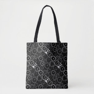 Bolsa Tote Que horas são.b L Black BG
