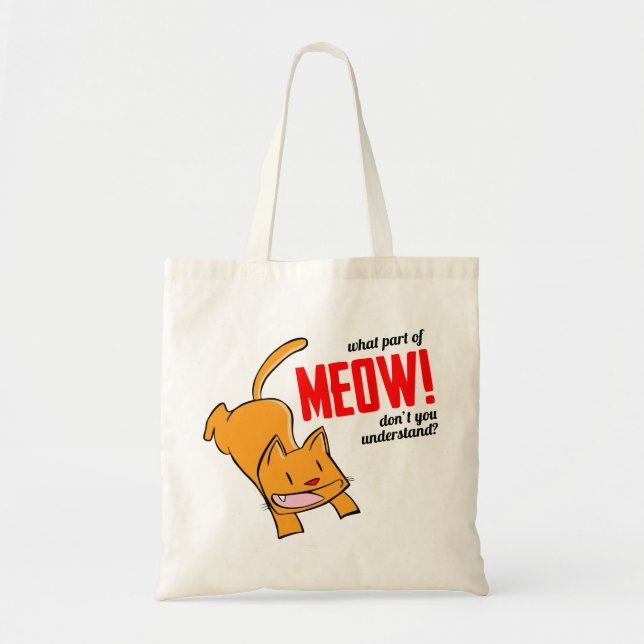 Bolsa Tote Que parte do miar você não entende? (Frente)