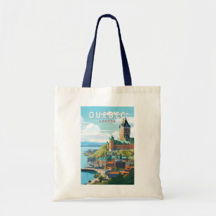 Bolsa Tote Quebec Canada Viagem Art Vintage