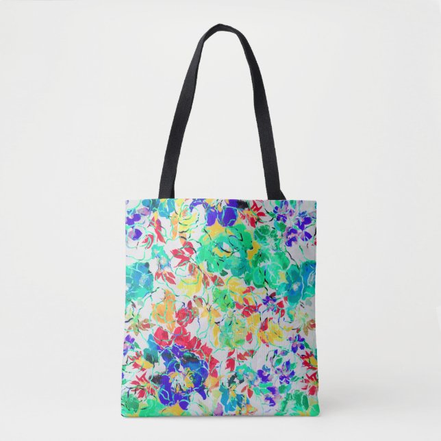 Bolsa Tote Quebra-cabeça de serra-gigante abstrato (Frente)