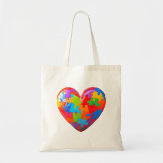 Bolsa Tote Quebra-cabeça Piece Heart Tote Bag