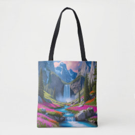 Bolsa Tote Quebra d'água e paisagem de montanha de tirar o fô