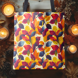 Bolsa Tote Quebra de outono com Folhas Vibrantes