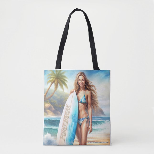 Bolsa Tote Quebra de Ponto de Ação de Rapariga (Frente)