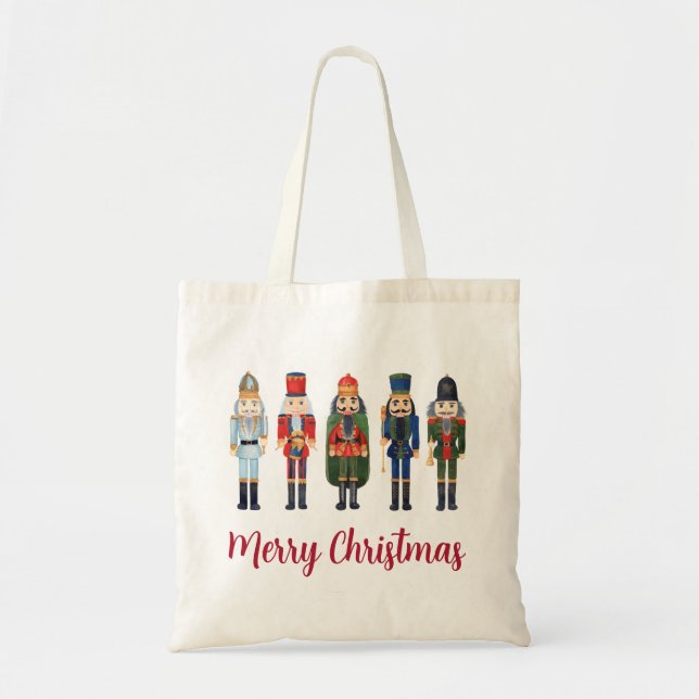 Bolsa Tote Quebra-Nozes Bonito Feliz Natal (Frente)