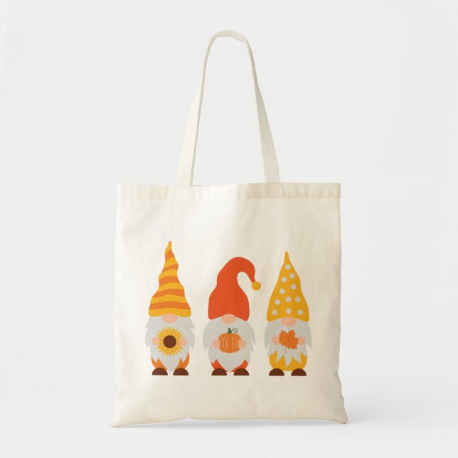Bolsa Tote Queda de gnomos. Gnomos de outono lindos. (Frente)