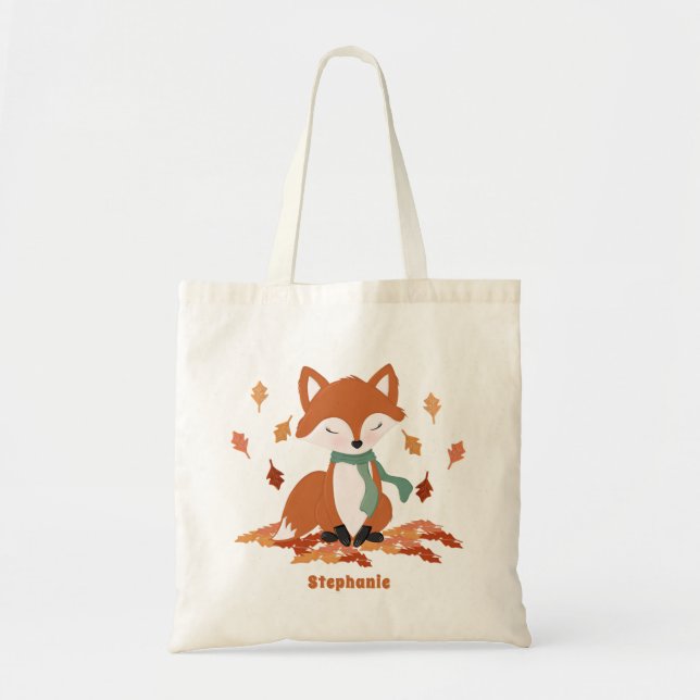 Bolsa Tote Queda Fox Woodland Aniversário (Frente)