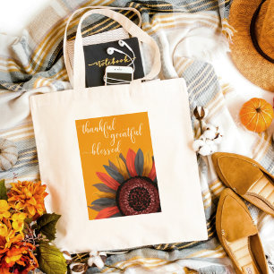Bolsa Tote Queda Vibes Girassol Outono Agradável Saco de Tota