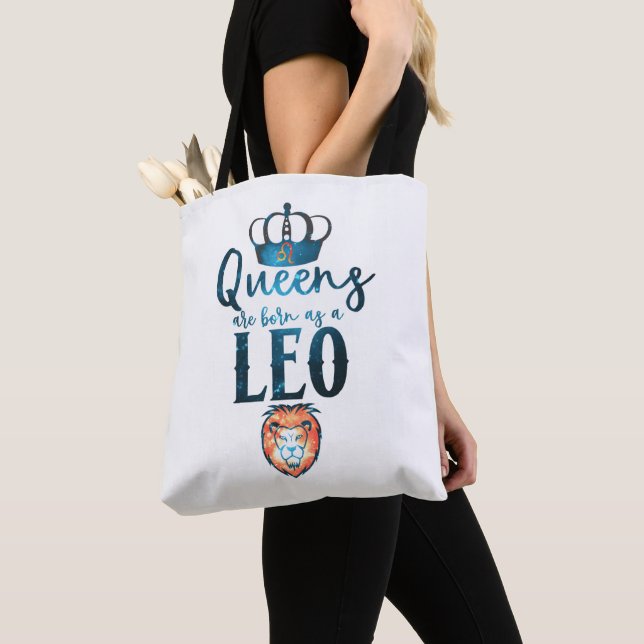 Bolsa Tote Queens são nasceres como Sinal Zodiac LEO em julho (Close Up)