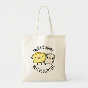 Bolsa Tote Queijo é Gouda, mas eu vi Feta Comida engraçada