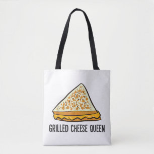 Bolsa Tote Queijo grelhado Rainha Engraçada Engraçado Queijo 