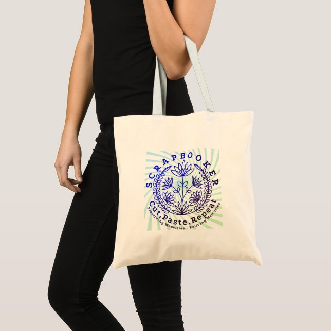 Bolsa Tote Quem faz álbuns de recortes e artesanato (Frente (produto))