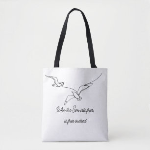 Bolsa Tote Quem o Filho Liberta É Realmente Livre Versículo d