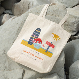 Bolsa Tote Quente anseia o Natal em julho Praia Sun Crab
