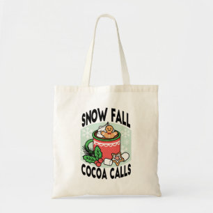 Bolsa Tote Quente quente com a queda de neve chamada de cacau