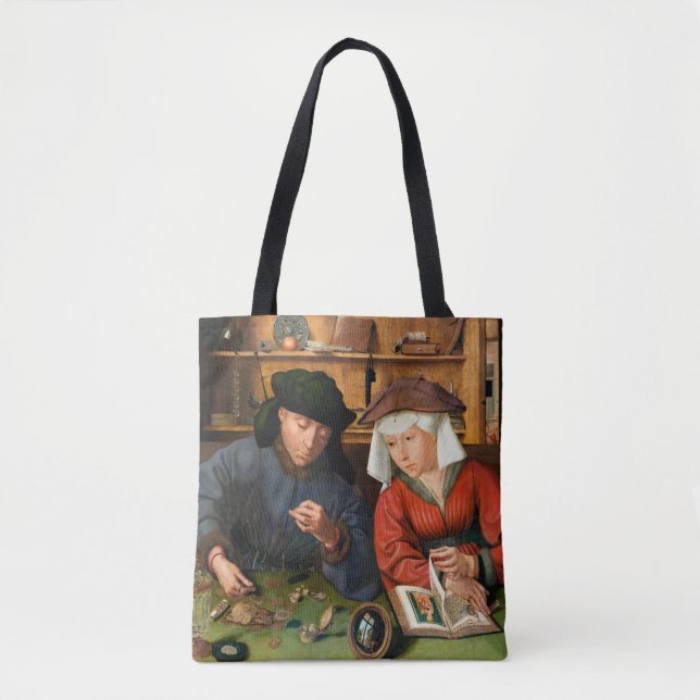 Bolsa Tote Quentin Matsys - O Moneylender e sua esposa (Frente)