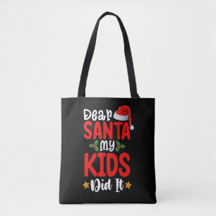 Bolsa Tote Querido Papai Noel Meus Filhos Fizeram Natal Papai