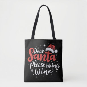 Bolsa Tote Querido Papai Noel Por Favor Traga Vinho Natal Beb