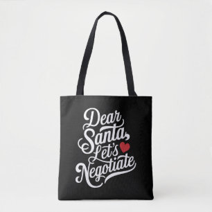 Bolsa Tote Querido Papai Noel Vamos Negociar Presente de Nata