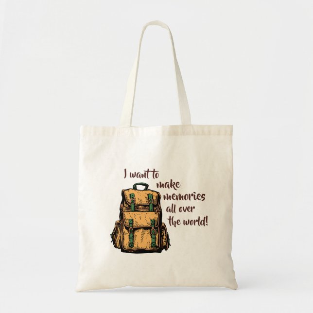 Bolsa Tote Quero fazer memórias (Frente)