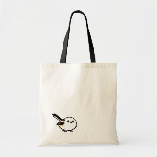 Bolsa Tote Quiet Minimal Long-Tailed Tit Illustration