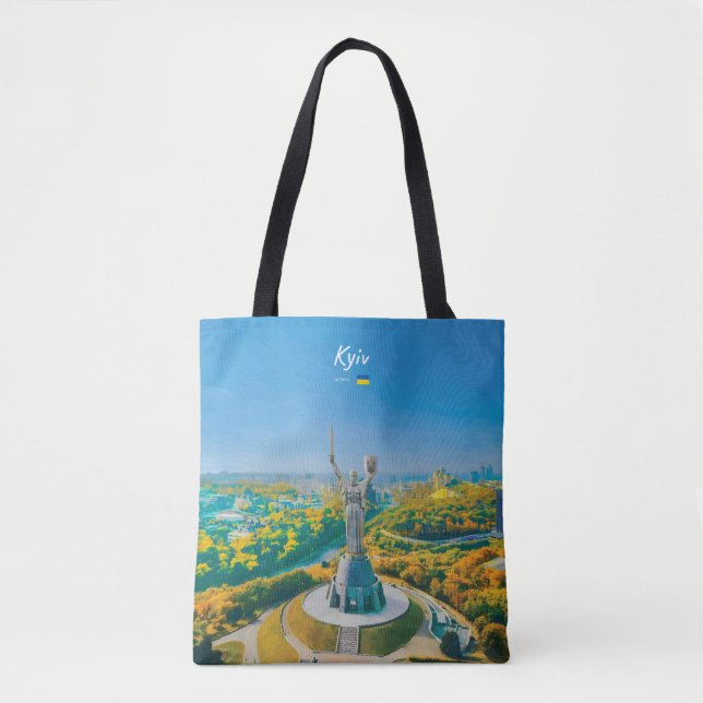 Bolsa Tote Quieve, Ucrânia - Monumento Mãe Ucrânia (Frente)
