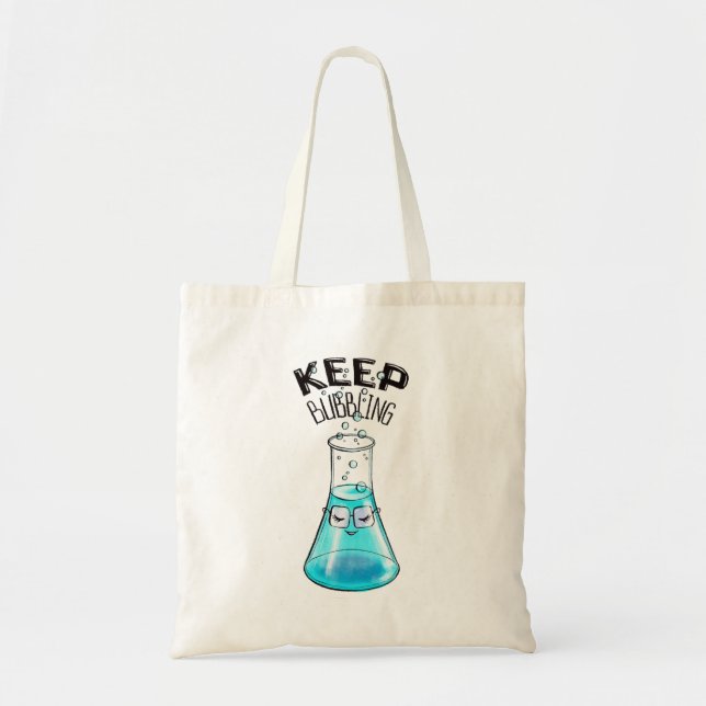 Bolsa Tote Química Fácil - Caráter Nerdy Lab (Frente)