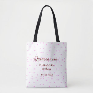 Bolsa Tote Quinceanera anos 15 de aniversário adicione nome p