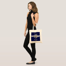 Bolsa Tote Quinceanera Marinho Blue Silver Princesa Elegante