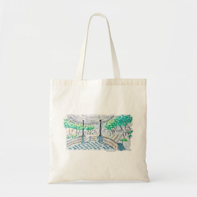 Bolsa Tote Quiosque Xadrez Vista Parque (Frente)