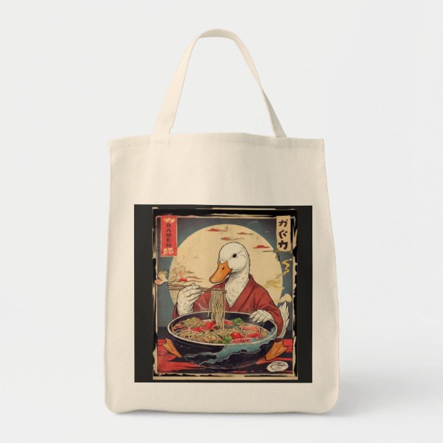 Bolsa Tote Quirky Duck Ramen Lover for anime lovers (Frente)