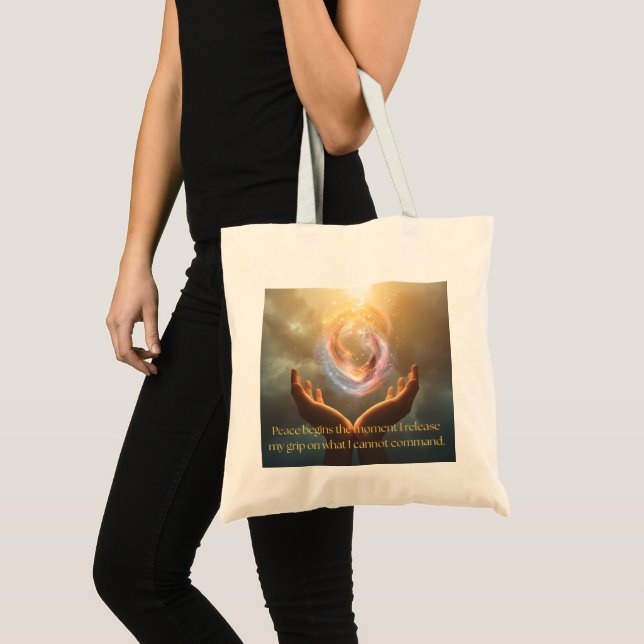 Bolsa Tote Quote of Peace Tote Bag (Frente (produto))