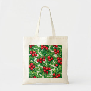 Bolsa Tote Rabanete Vermelho e Folhas Verdes Botânico Vegetal