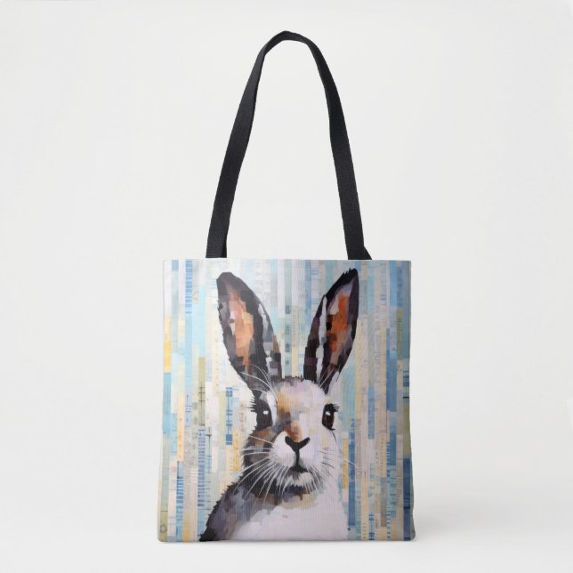 Bolsa Tote Rabbit Bunny Animal Art Decinta (Frente)