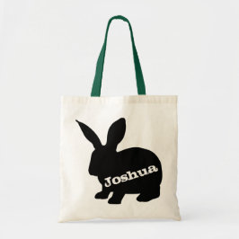 Bolsa Tote Rabbit Silhuette Personalized Name Tote Bag