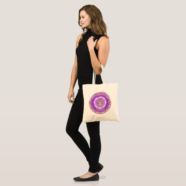 Bolsa Tote Rabiscando no símbolo da Magnitude (Frente (modelo))