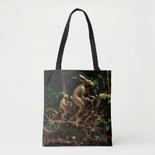 Bolsa Tote Raça de Bicicletas de Coelhos