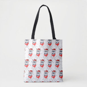 Bolsa Tote Raça de Cão Husky Siberiano Estrelas de Natal