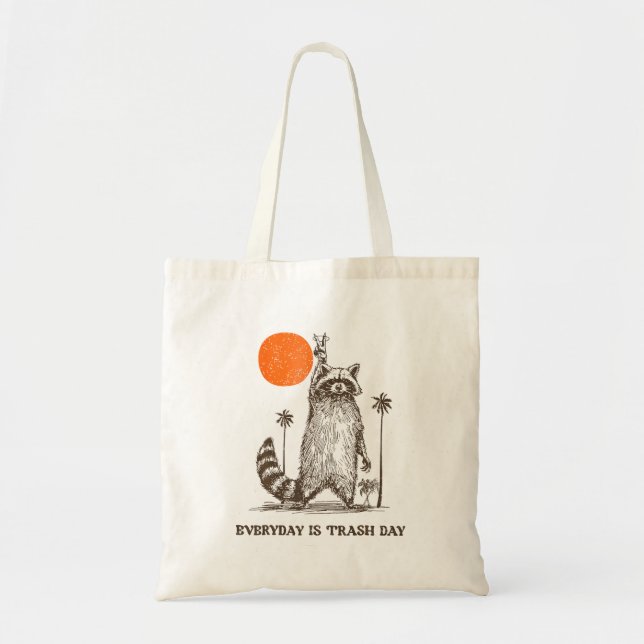 Bolsa Tote Raccoon Keep Trashy Animal (Frente)