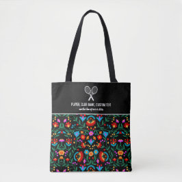 Bolsa Tote Rackers de Tênis de Impressão Floral Personalizado