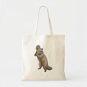 Bolsa Tote Racoon em Tênis com raquete Tênis