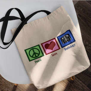 Bolsa Tote Radiologia do amor da paz