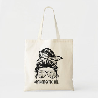 Bolsa Tote Radiologia Tech Vida de copos de cabelo bagos Rad